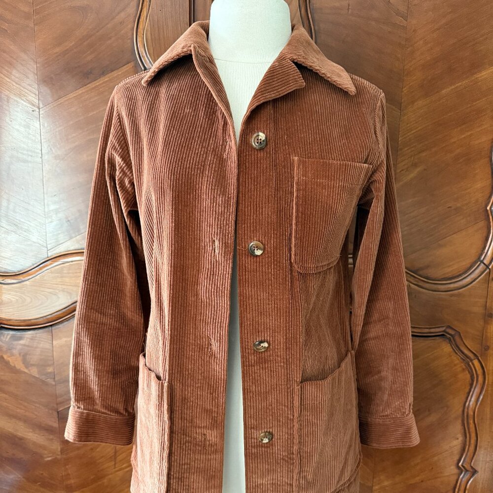 Vintage 1970s Guy LaRoche Brown Corduroy Jacket FR Size 36 S/M